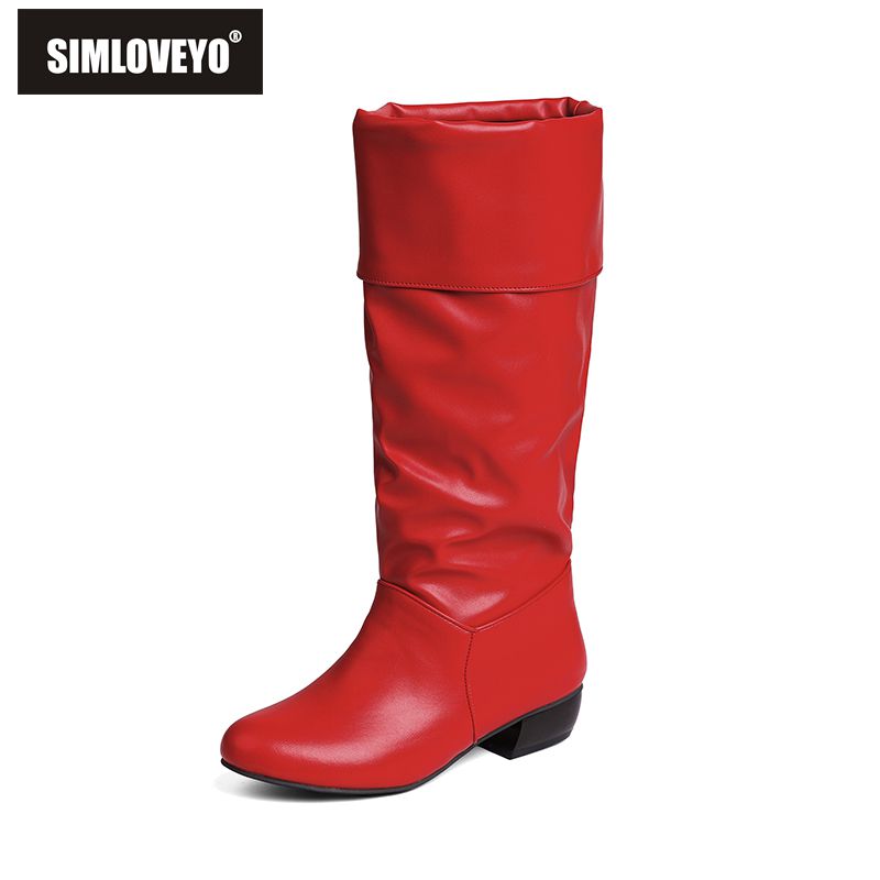 Women'S Shoes Extended Sizes - SIMLOVEYO 2025 Nieuwe Vrouwelijke Mid Kuit