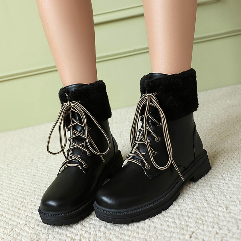 Women'S Shoes Extended Sizes - ORCHALISA Dames Sneeuw Enkelschoenen Vierkante Lage