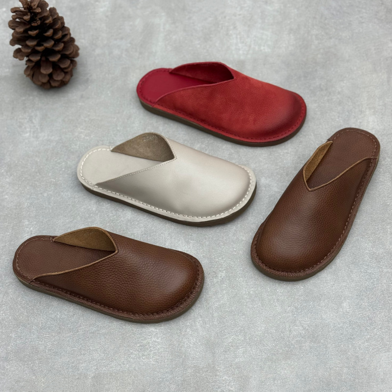 Slip On Mule Flat - Handgemaakte Echt Lederen Muiltjes Dames 2025