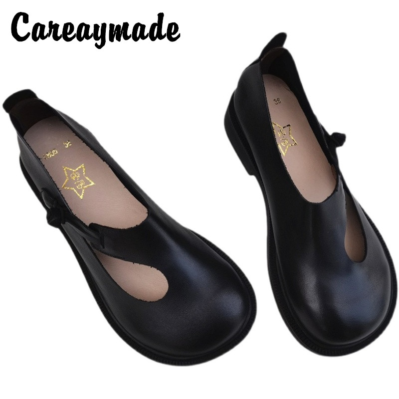 Women Shoes Size - Careaymade-Echt Leer Grote Schoenen Retro Nationale