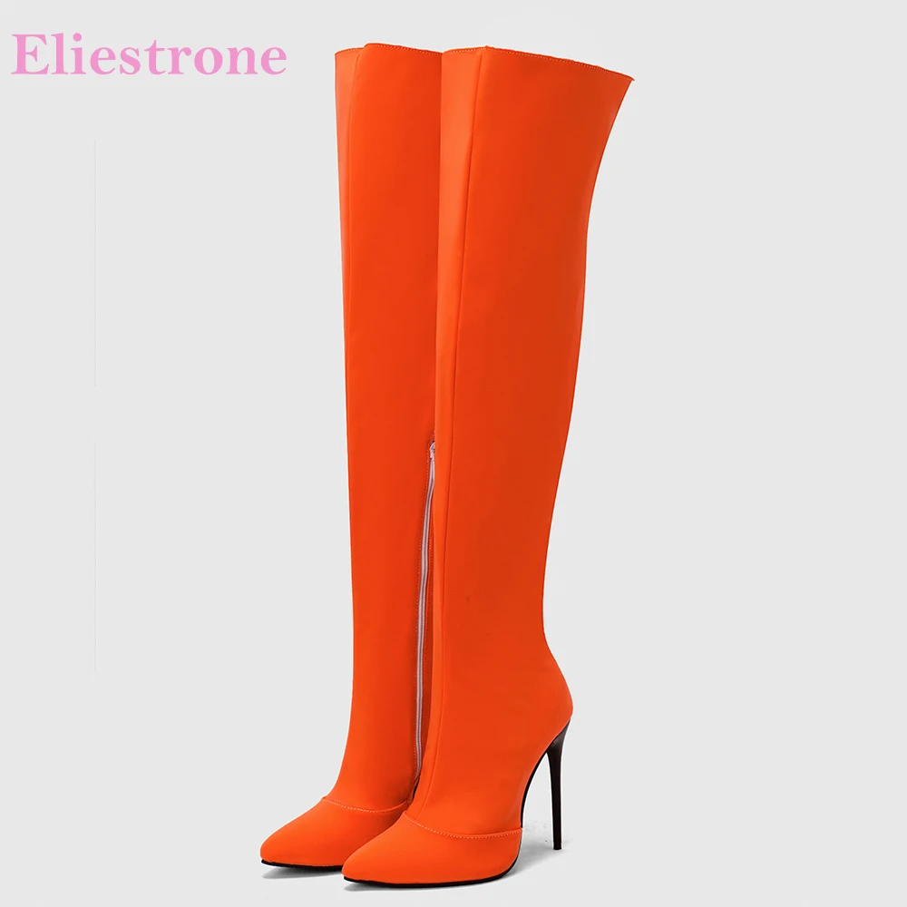 Women'S Shoes In Size 12 - Nieuwe Winter Glamour Oranje Geel Vrouwen