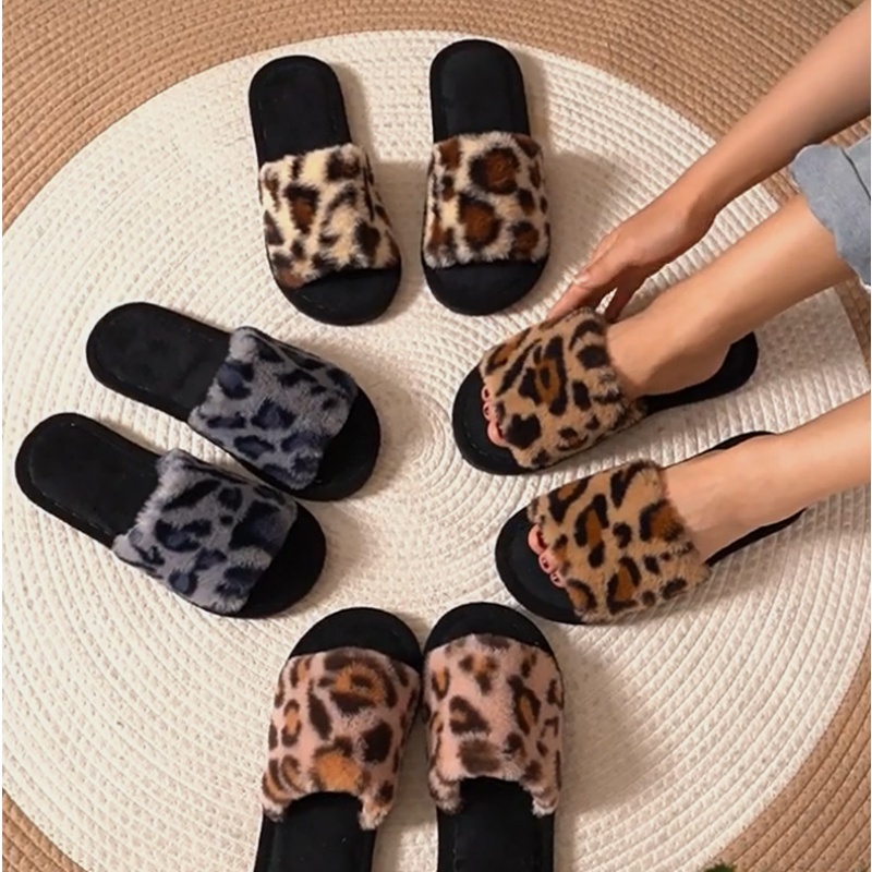 Women Shoes Winter - 2025 Winter Warme Pluizige Harige Luipaard