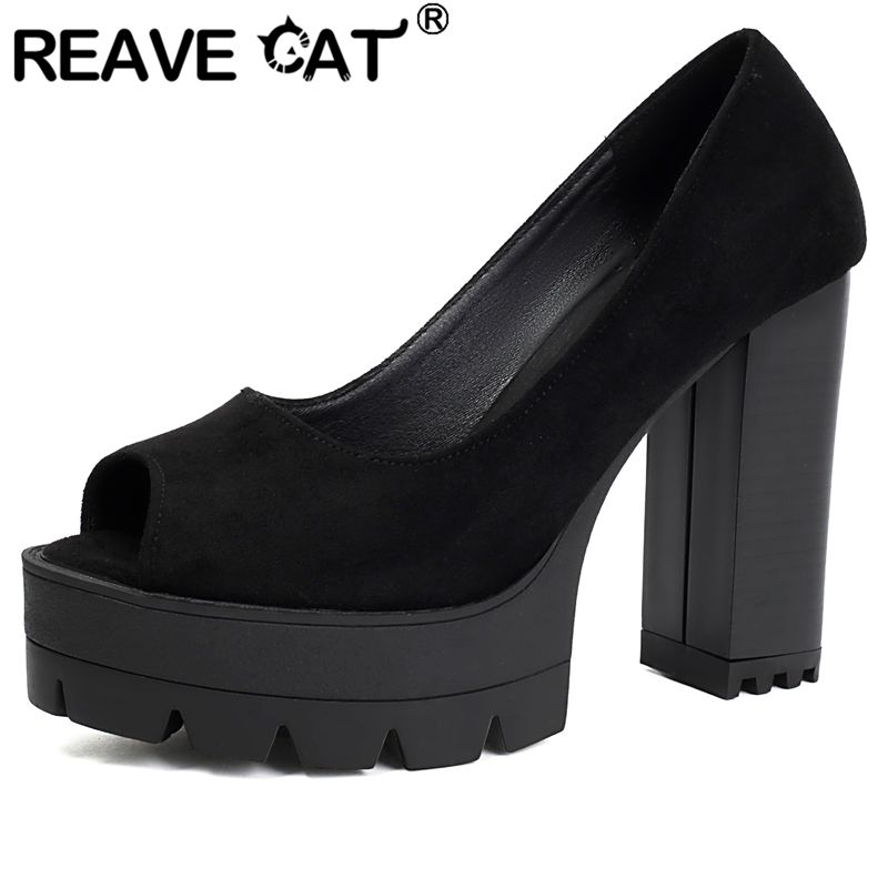 Women'S Shoes Extended Sizes - REAVE CAT Zwarte Sexy Dames Sandalen