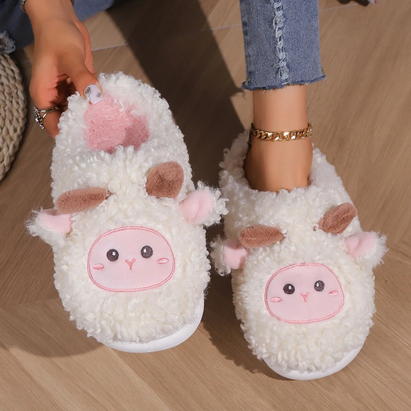 Women'S Shoes To Men'S Size - Winter Mooie Kleine Schapen Slippers Voor
