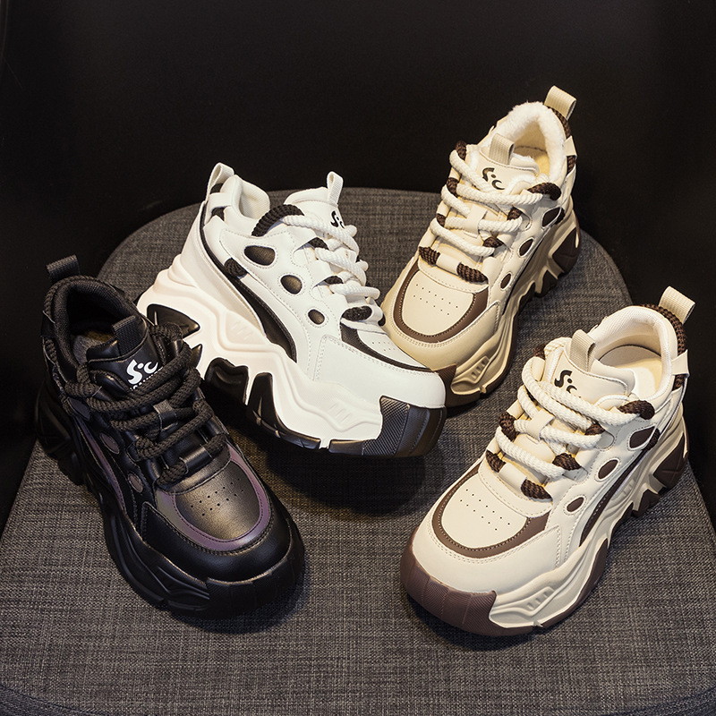 Women'S Shoes Trendy - 2026 Nieuwe leren schoenen met binnenverhoging