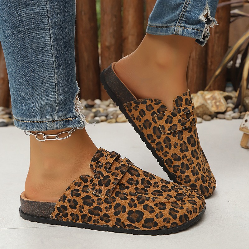 Dames pantoffels met luipaardp - Slip On Mule Flat recensie en prijs