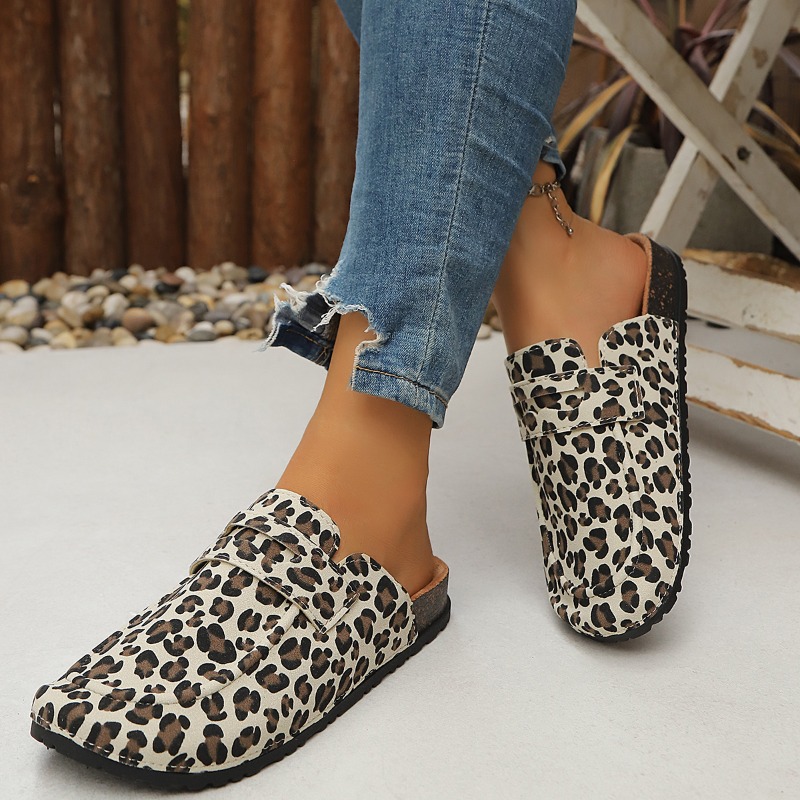 Dames pantoffels met luipaardp - Slip On Mule Flat recensie en prijs