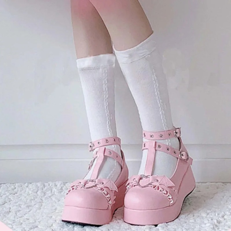 Nieuwe Zoete Hart Gesp Wiggen  - Women Shoes Size recensie en prijs