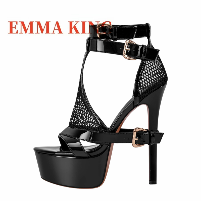 Gele mesh platform sandalen me - Women'S Shoes Trendy recensie en prijs
