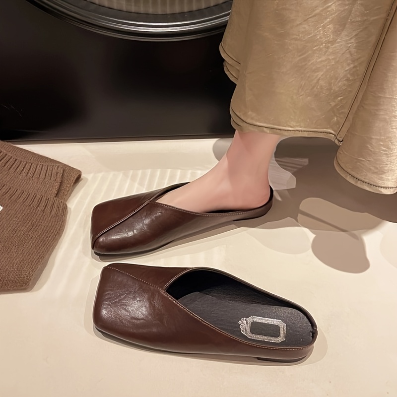 Lente Zomer Nieuwe Vierkante T - Slip On Mule Flat recensie en prijs
