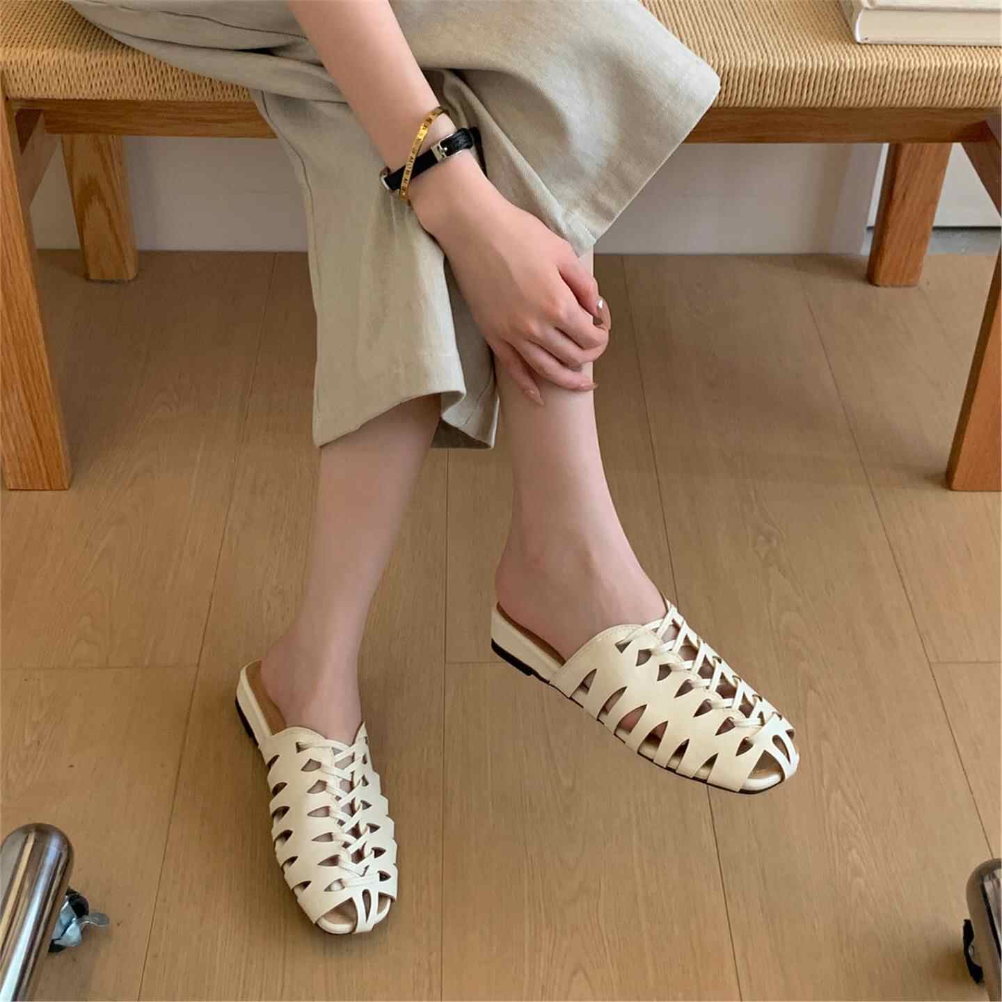 luxe merk handgemaakt geweven  - Slip On Mule Flat recensie en prijs