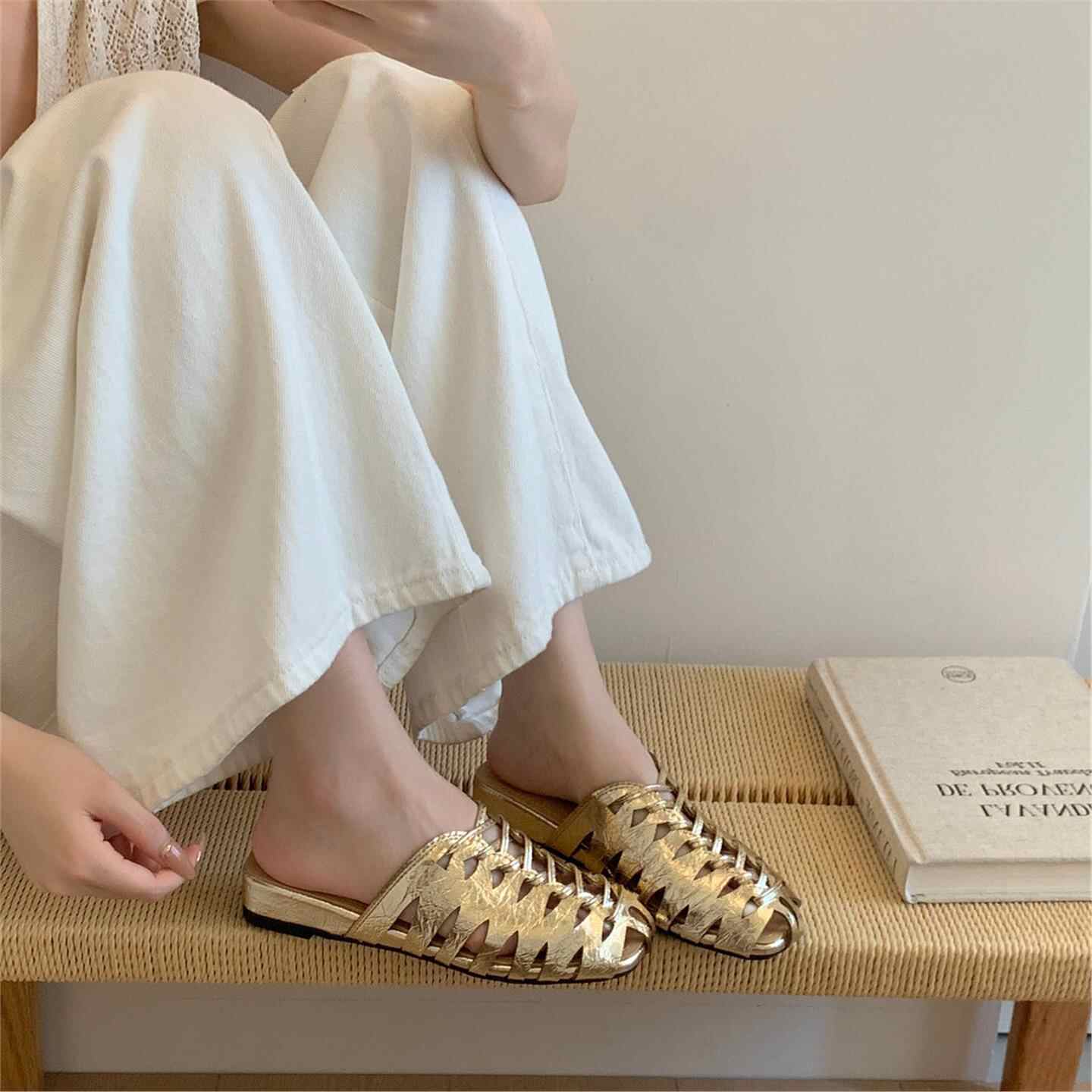 luxe merk handgemaakt geweven  - Slip On Mule Flat recensie en prijs