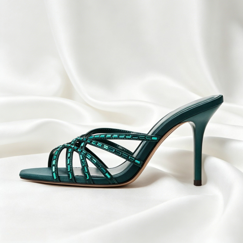 Unieke pauwblauwe kristallen s - Women Shoes Luxury Brand recensie en prijs