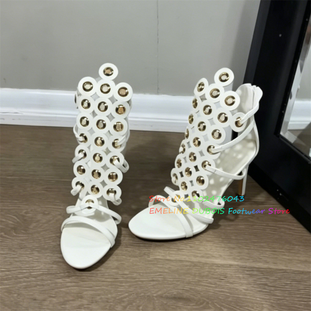 Gouden metalen cirkeldecoratie - Women'S Shoes Trendy recensie en prijs