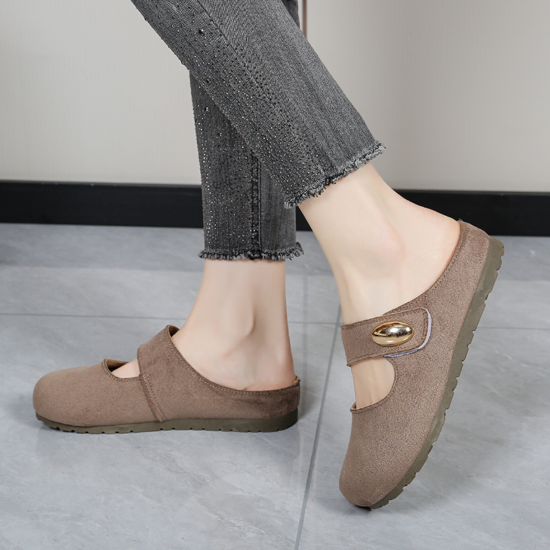 Gratis verzending dames suède  - Slip On Mule Flat recensie en prijs
