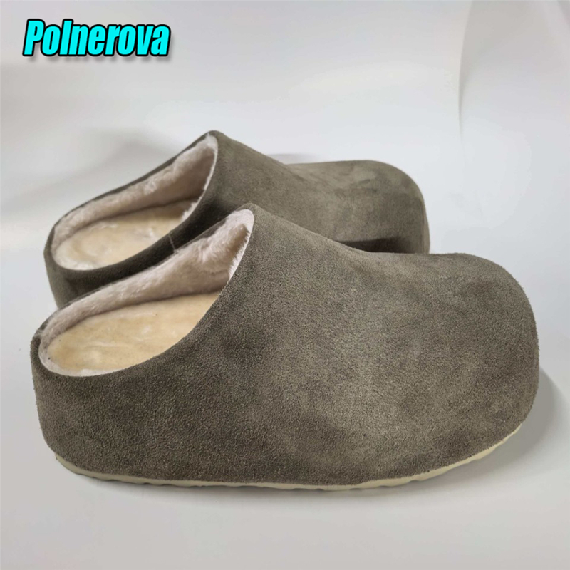 Suède Pluche Dikke Zool Half S - Slip On Mule Flat recensie en prijs
